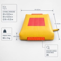 Coussin d'air gonflable portable pour la lutte contre les incendies et les secours, matelas d'atterrissage d'urgence en cas de chute, avec bordure réfléchissante au bas
