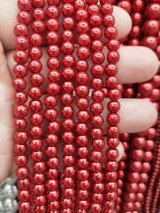 ลูกปัดแก้วเลียนแบบมุกขายส่ง ขนาด 4 มม.-12 มม. ทรงกลม สำหรับทำเครื่องประดับ DIY งานฝีมือ - Product Image 4