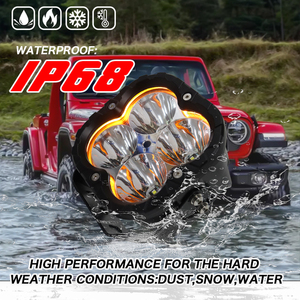 New 5 inch <span class=keywords><strong>LED</strong></span> lái xe ánh sáng 80 Wát 8000LM lũ màu trắng vuông nhôm chất lượng cao với drlpods cho ATV/UTV - Product Image 6