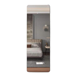 Home Decor Self Adhesive Non-Glass Custom Acrylic Plastic Durable <b>Mirror</b> <b>Wall</b> Sticker Silver 2mm Modern Minimalist Bathroom - Product Image 1
