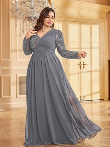 deep v studded embellished evening dress Deep V-neck Beaded Crystals A-line China Blue Formal Dresses – Rosymae