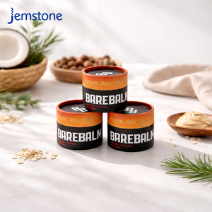 Custom Printed Kraft Cardboard Glass Jar Cosmetic Cylinder Packaging Eco Friendly Loose Powder Shaker Paper Tube Packaging <b>Box</b> - Product Image 1