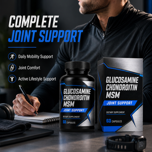 Complément alimentaire pour la santé des articulations 1500 mg Glucosamine Chondroïtine MSM Boswellia Acide hyaluronique Capsules végétaliennes naturelles sans gluten pour adultes - Product Image 2