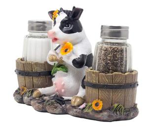 Holstein – ensemble de salière et poivrière de vache décorative avec support de seaux à eau à l'<span class=keywords><strong>ancienne</strong></span>, Figurine de décoration d'animaux de ferme - Product Image 1