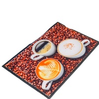 Tapis de porte à impression numérique en velours, recouvert avec support en PVC, peut être personnalisé