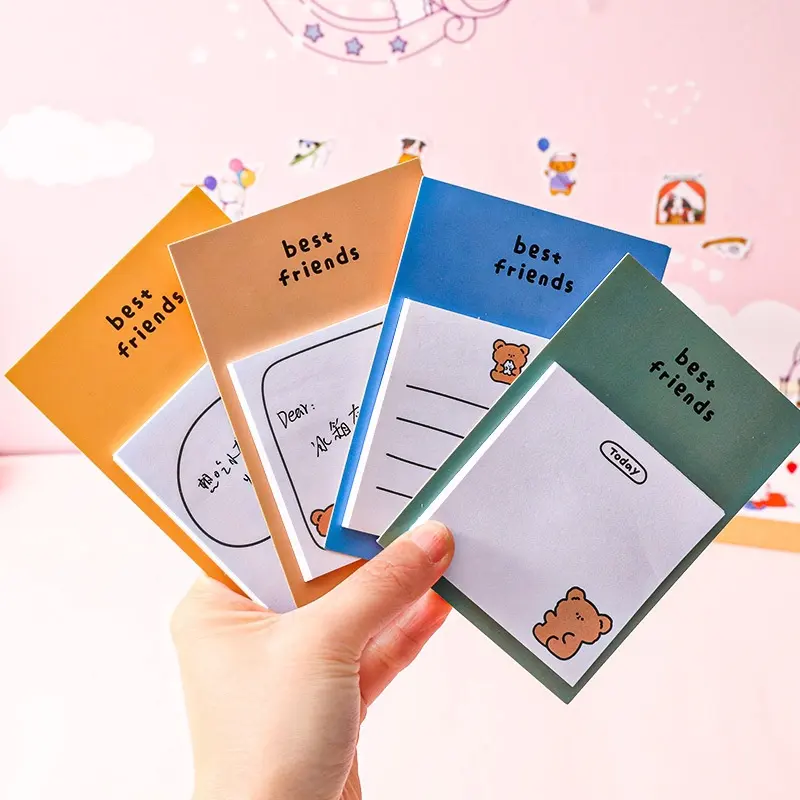 kawaii Korea Portable Anime Sticky Notes Custom Memo Pad for School Office