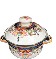 Nouveau Style Émail Théière Soupe Marmite Émaillé Casserole Avec Couvercle