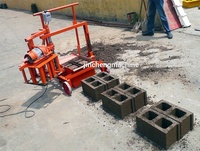 QMR2-45 machine de fabrication de briques en blocs d'occasion mobile à petite échelle manuel pour sable et ciment