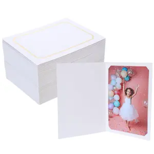 Carpeta de fotos de color blanco para 4*6,5*7 pulgadas, tarjetas de felicitación/invitación, eventos especiales: graduación, Navidad, Aula DIY