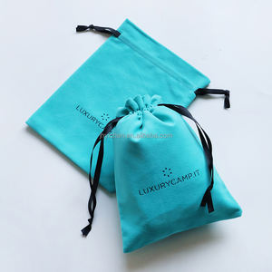 ถุงของขวัญเครื่องประดับกำมะหยี่สีดำพิมพ์หน้าจอ8x10ซม. โลโก้ที่กำหนดเองกระเป๋ากำมะหยี่ขนาดเล็กรีไซเคิลสำหรับสร้อยคออัญมณี - Product Image 6