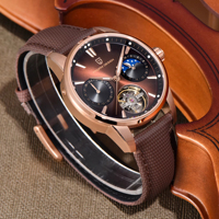 Nouvelle Montre Mécanique PAGANI DESIGN Pilote pour Hommes 2025, Étanche 10 ATM, Verre Saphir, Phase de Lune, Lumineuse, de Grande Marque