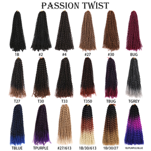 Extensiones de Cabello Sintético Pre-Enlazadas para Trenzas, Ondas de Agua de 24 Pulgadas, Cabello para Trenzas Ombre Esponjosas Estilo Passion Twist - Product Image 5