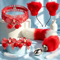 Nouvel ensemble de cosplay Ninghao sur le thème de Noël : serre-tête en peluche avec oreilles de chat, queue moelleuse, collier ras-du-cou en dentelle avec fermoir métallique – Jouets pour adultes