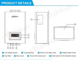 <span class=keywords><strong>Thermostat</strong></span> standard pour <span class=keywords><strong>chauffe</strong></span>-<span class=keywords><strong>eau</strong></span> électrique domestique, compatible avec les radiateurs, chaudière électrique 24 kW, 380 V - Product Image 5