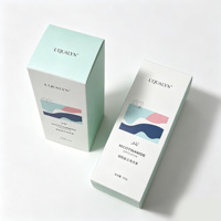 Boîte de soin de la peau au fini mat de luxe, emballage en carton OEM pour les soins du visage, boîte en papier cosmétique avec logo personnalisé en relief