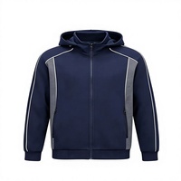Veste à capuche zippée pour homme, color block, avec bandes sur les épaules, pour le sport, la course et l'entraînement