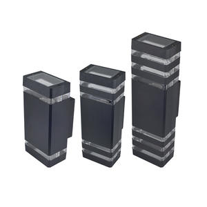 Applique Murale Extérieure Étanche en Aluminium <span class=keywords><strong>GU10</strong></span> Double Tête pour Murs de Maison, Cour, Allées et Places - Product Image 2