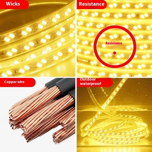 แถบไฟ <span class=keywords><strong>LED</strong></span> <span class=keywords><strong>220V</strong></span> SMD 2835แบบนอร์ดิกดีไซน์ก่อสร้างเชื่อมต่อแบบ Ip67