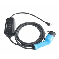 Chargeur EV portable 32A, station de recharge de véhicule à courant réglable avec adaptateur CEE EU UK, prise d'alimentation