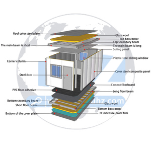 Casa Prefabbricata in Pannelli Sandwich, <span class=keywords><strong>Container</strong></span> Completamente Arredato, Lussuoso e Moderno, Facile da Montare, per Abitazione, Ufficio, Scuola, Smontabile - Product Image 3