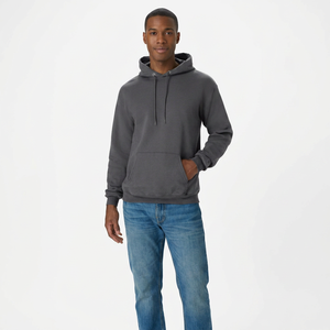 Sudadera con Capucha para Hombre, Tendencia 2026, Color Gris, Corte Regular, Felpa de Algodón, Informal, Color Sólido, con Bolsillo, para Otoño, ODM OEM - Product Image 1