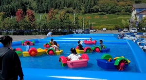 Bateau à pagaie pour enfants, parc aquatique, bateau à pagaie, utilisé dans la piscine <span class=keywords><strong>gonflable</strong></span> - Product Image 2