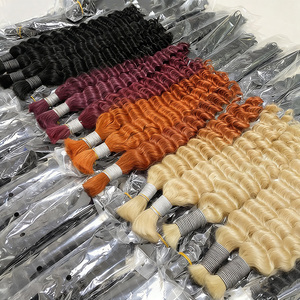 ผมมนุษย์หยักศกยาวมัดมือ12-26นิ้ว100กรัมมัดผมเรมี่อนุญาตได้ - Product Image 1