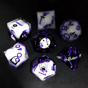 ชุดลูกเต๋าวัสดุเรซินลายสเลนเดอร์แมนน่ารัก7ชิ้น/เซ็ตพร้อมขอบคมสำหรับเกมกระดานความบันเทิง DND - Product Image 4