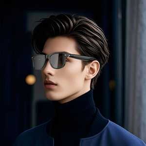 Lunettes intelligentes avec filtre anti-lumière bleue et verres polarisés, audio à faible latence, micro et haut-parleurs intégrés, assistant tactile et vocal - Product Image 2