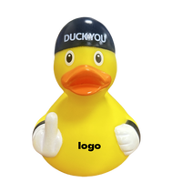 Canard en PVC jaune promotionnel, canard en caoutchouc 3D, mini canards flottants pour le bain
