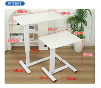 Table de chevet pliable et mobile en bois, hauteur réglable, design moderne, meuble de salon, plateau en MDF, garantie 1 an