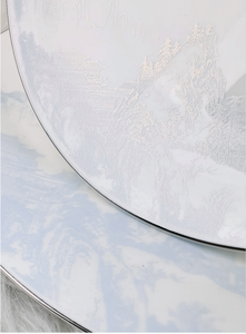Service de table de luxe en porcelaine fine à motif paysage chinois, avec bordure argentée, pour hôtels et restaurants - Product Image 6