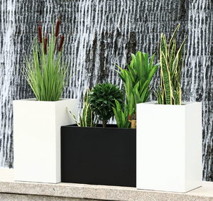 कस्टम आधुनिक स्टेनलेस स्टील गैल्वेनाइज्ड स्टील प्लांट पॉट प्लेटर पर्यावरण के अनुकूल और टिकाऊ इनडोर आउटडोर फर्श उपयोग फूल बॉक्स - Product Image 6