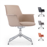 Chaise de bureau FURICCO moderne à dossier bas, en cuir PU, pour salle de réunion, conférence, bureau ou personnel