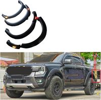 Pour Ford Ranger T9, extensions d'ailes avec éclairage LED, extensions d'arche de roue en ABS, accessoires pour pick-up tout-terrain, ailes de voiture 4x4