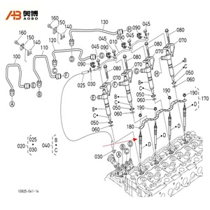 V2203 V2403 Bộ Phận Động Cơ Glow Plug 1G852-65510 1G852-65512 1G852-6551-2 1G852-6551-0 - Product Image 1