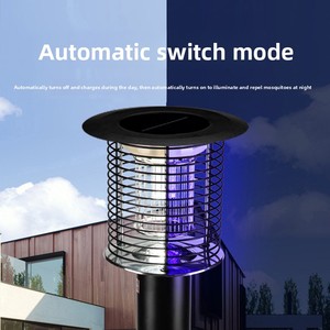 Lámpara Antimosquitos CXS de Acero Inoxidable con Energía Solar y LED, Clasificación IP65, Mata Mosquitos con Doble Modo de Descarga Eléctrica, Repelente de Insectos - Product Image 3