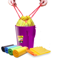 Sacs poubelles jetables HONGLI avec cordon de serrage, 20 gallons, 15 lb, résistance régulière, HDPE LDPE, biodégradables, entièrement biodégradables, thermoscellables