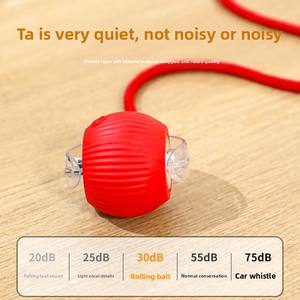 Modern akıllı kedi topu doğrudan üretici satış elektrikli haddeleme kuyruk kedi eğlence oyuncak kendini eğlence silikon - Product Image 4