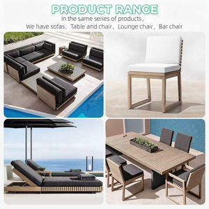 Venta caliente de fábrica al aire libre teca L forma sofá Hotel jardín asiento de madera lujo 4 personas muebles de Patio conjunto - Product Image 6