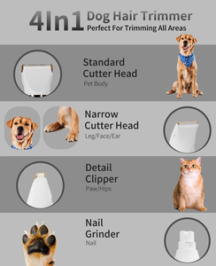 Tosatrice per Cani 4-in-1 a Batteria, Kit Portatile per la Toelettatura degli Animali con Pulitore per Zampe, Occhi, Orecchie e Viso - Product Image 4