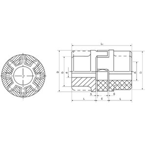 Accoppiatore flessibile per albero Standard in lega di alluminio - Product Image 5