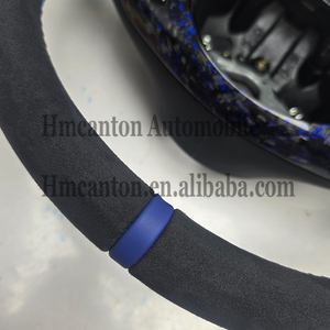 Volant de voiture en cuir suédé perforé sans cadre pour BMW E46 M3 – Produits populaires - Product Image 3