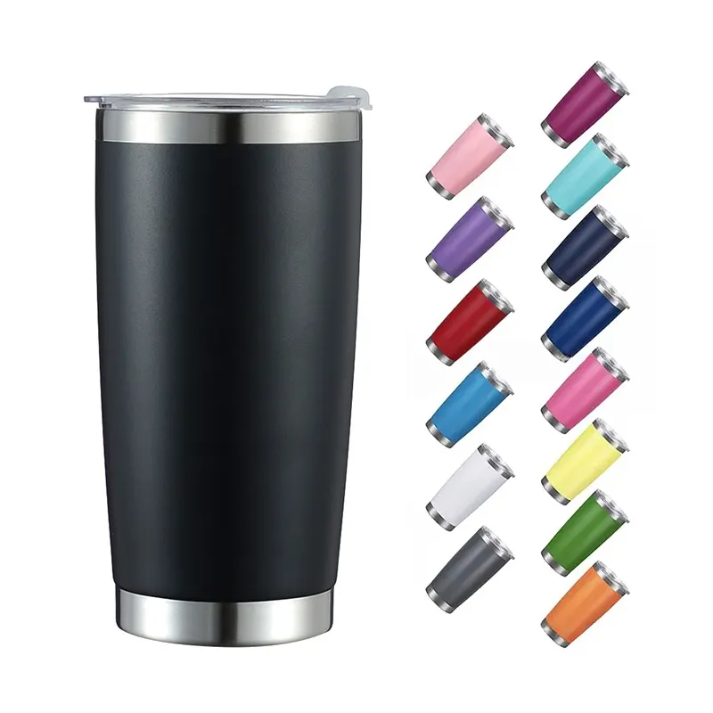 Custom Double Wall Stainless Steel cup 20oz Travel Mug Insulated Coffee Tumbler with BPA Free Spill-proof magnetic Lid