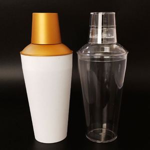 แก้วเชคพลาสติกใสทรงโมเดิร์นมินิมอล แก้วผสมชาไข่มุกอะคริลิค - Product Image 4