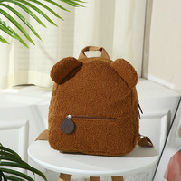 Fourrure dessin animé sac à dos ours en peluche enfant en bas âge monogramme préscolaire étudiant sac à dos pour enfants en plein air sac à dos
