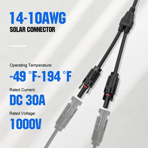 AFERIY Solar Connector <b>Plug</b> 2 Ways Connectors Y3 Solar Connector Y Branch Parallel PV <b>Adapter</b> Cable Wire - Product Image 6