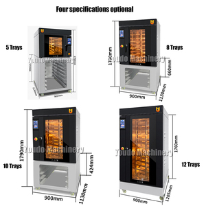 <span class=keywords><strong>Four</strong></span> à convection rotatif à double alimentation 5/8/10/12 plateaux en acier inoxydable à circulation d'air chaud pour la fabrication du pain - Product Image 4