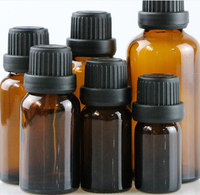 Flacon compte-gouttes vide en verre ambré dépoli transparent 5ml 10ml 15ml 20ml 30ml 50ml 100ml pour crème visage et gouttes pour les yeux