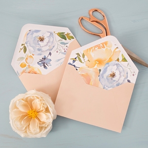 Emballage de carte de remerciement personnalisée, enveloppe d'<span class=keywords><strong>invitation</strong></span> de mariage, avec doublure florale - Product Image 3